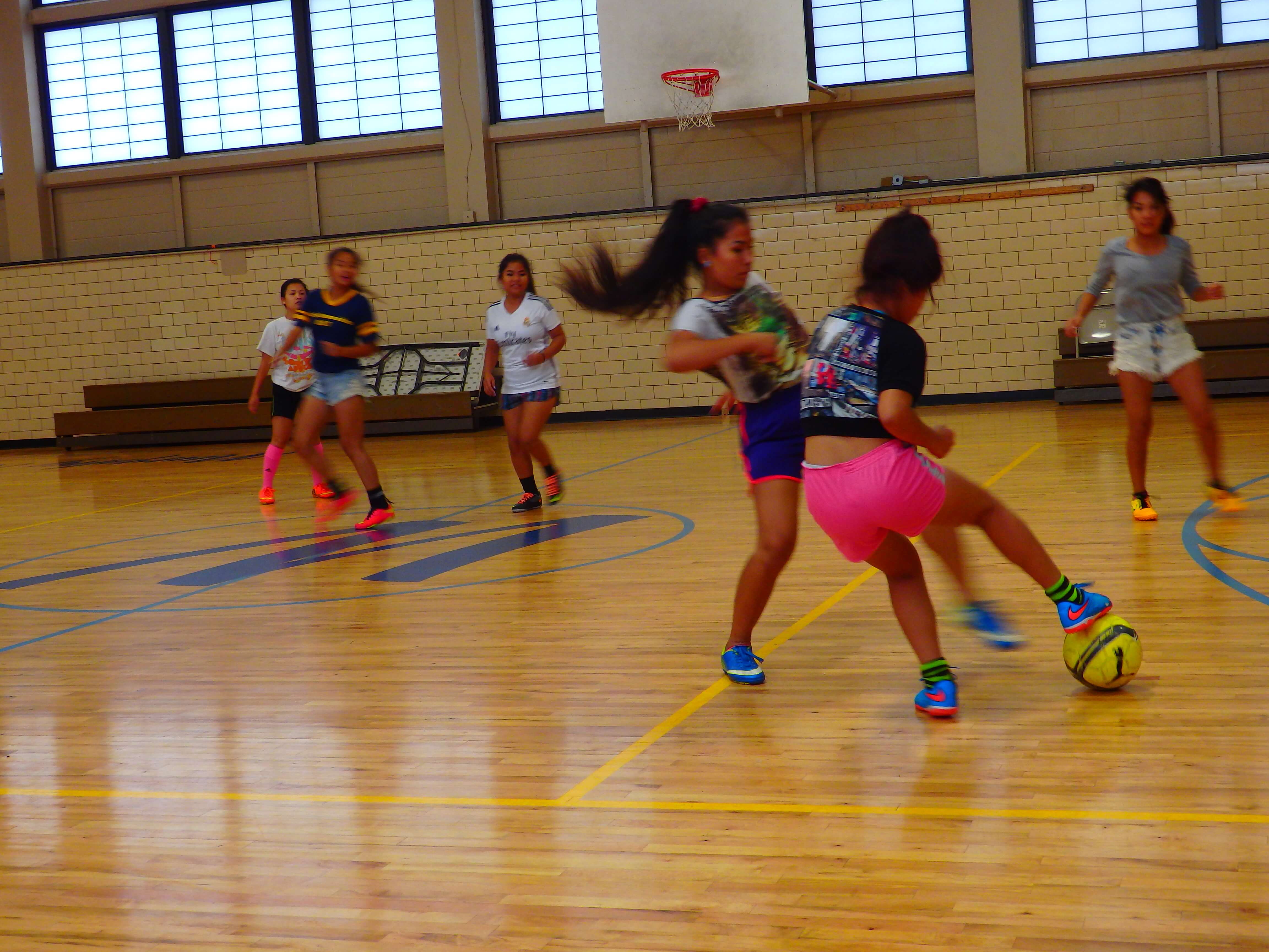 Girls playing Futsal